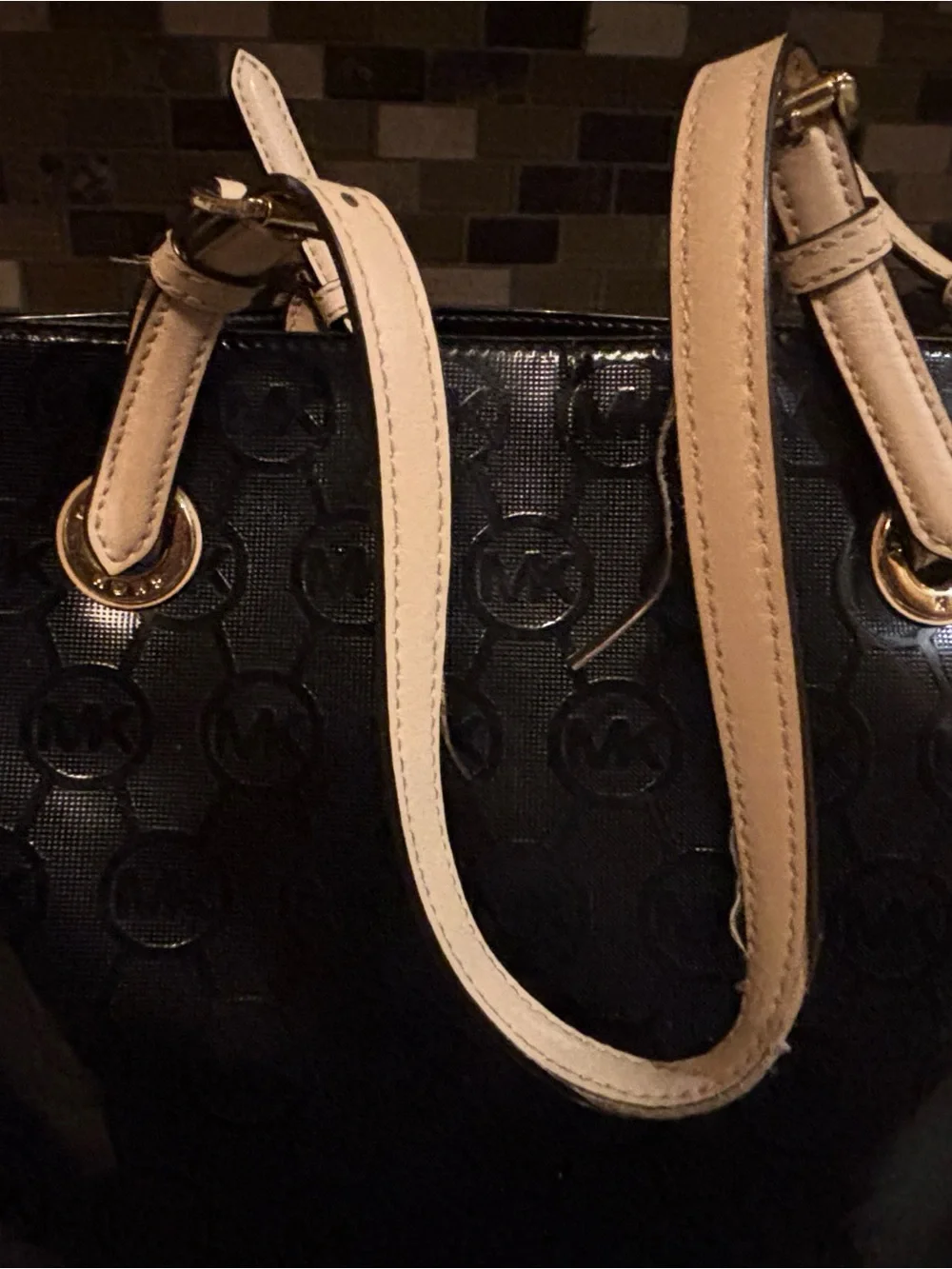 Michael Kors Black Leather Tote Bag